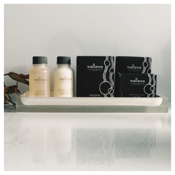 White Resin Amenities Display Tray