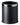 Dolphy Round Black Leatherette Hotel Room Bin