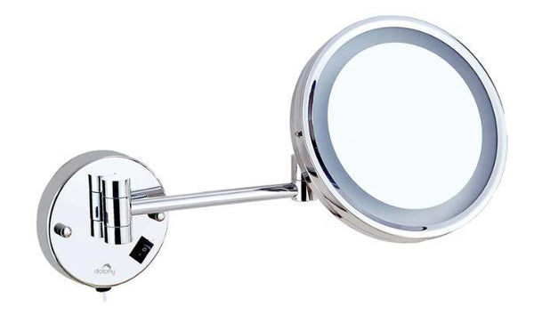 5X LED Wall Mount Magnifying Mirror - Chrome