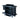 Open housekeeping cart in black with zippered laundry bag and shelving