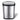 42 litre automatic sensor bin in stainless steel with black lid