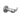 Double robe hook in brushed stainless steel, wall mounted