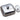 Retractable stainless steel clothes line, square wall-mounted housing in silver