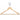 Anti-theft wooden clothes hanger in natural brown with security ring