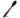 Shoe brush in cherry wood with polished horn detail and leather thong