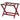 Wooden luggage rack in cherry red oak with black webbing straps