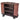 Housekeeping trolley cart in brown with shelves and integrated waste bin