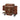 Hotel linen housekeeping cart in stainless steel and dark brown wood