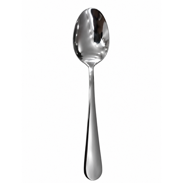 Dolphy Augusta 18/0 stainless steel dessert spoon 185mm close up