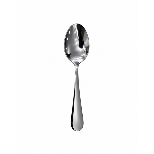 Augusta 18/0 stainless steel moca spoon 120mm close up