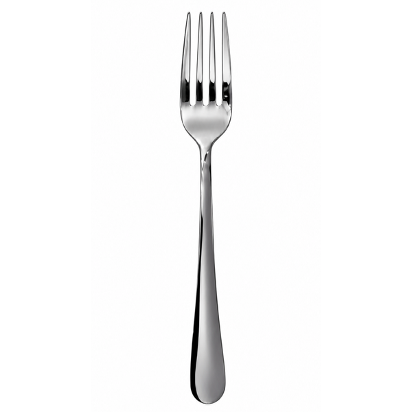 Dolphy Augusta 18/0 stainless steel table fork model 2501-5 close up
