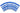 Dolphy Linen blue stripe cotton tea towels, fanned out