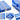Dolphy Linen blue stripe cotton tea towels, folded, with weave close-ups