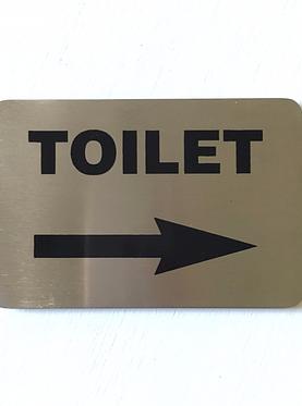 Toilet Arrow Right Sign