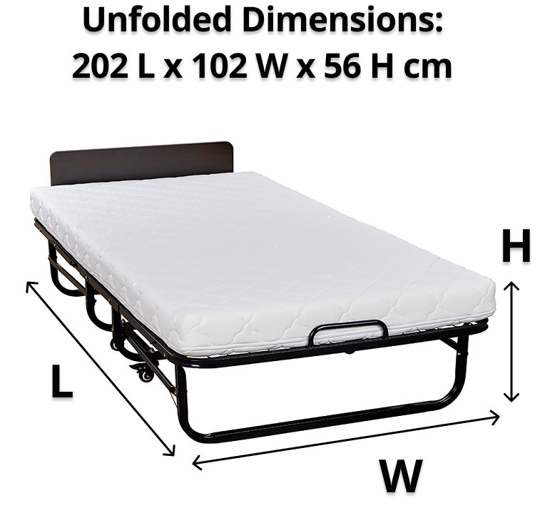middernacht Arbitrage basketbal Rollaway Fold-Up Bed Deluxe — National Hotel Supplies