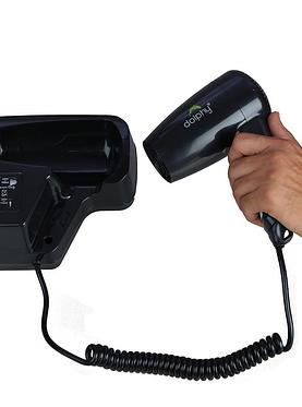 Wall Mounted Hair Dryer in Black 1200W